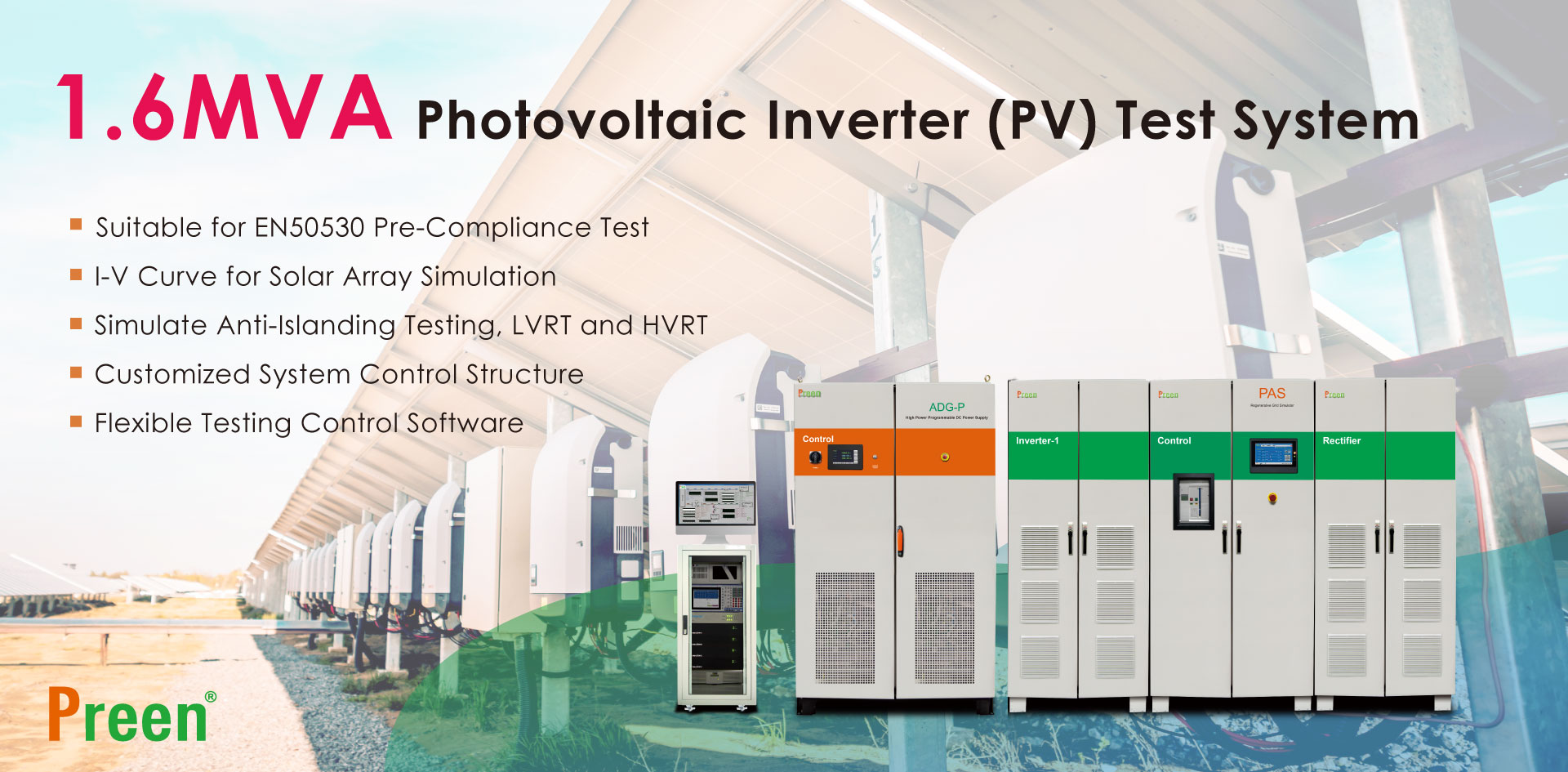 1.6MVA Photovoltaic Inverter (PV) Test System